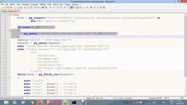 PHP with PostgreSQL Database connection смотреть онлайн