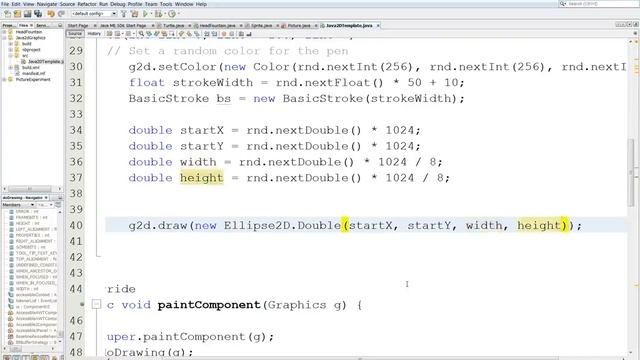 Java 2D 5: Using Ellipse2D for ellipses and circles смотреть онлайн