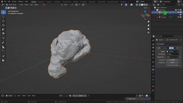 Blender , модификатор Volume to mesh со всеми настройками смотреть онлайн