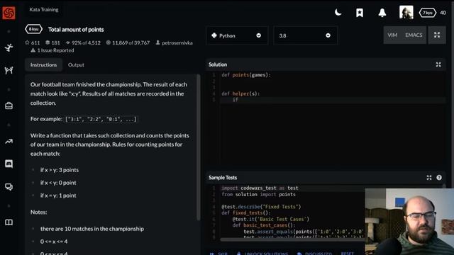 Live Coding: Codewars Kata - Python смотреть онлайн