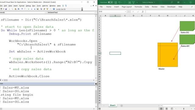 Excel VBA Merge many Sales Data into Master file Part 3 смотреть онлайн