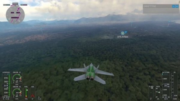 World Tour ep3 Roma Catania + Napoli Vesuvio Etna with fly simulator