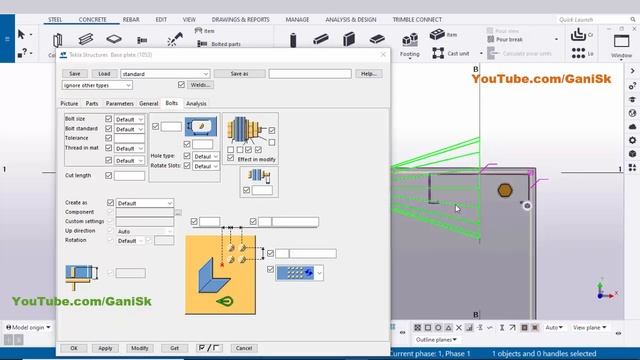 Tekla 2021 Tutorial 9 | Create Baseplate with Example смотреть онлайн
