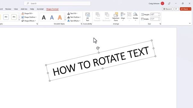 Microsoft PowerPoint: How To Rotate Text In PowerPoint | 365 | *2023* смотреть онлайн