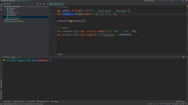 Belajar TypeScript - 3 Tipe Data Array смотреть онлайн