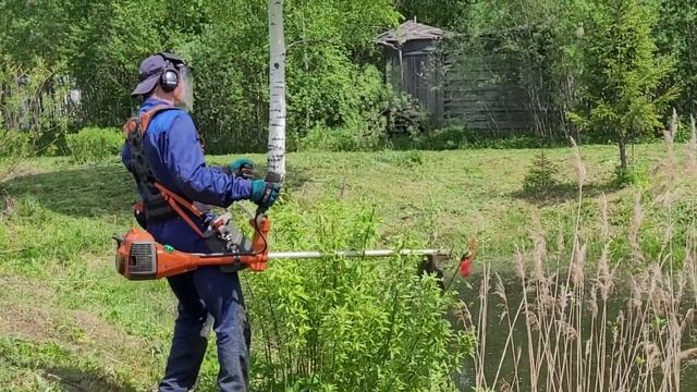Husqvarna 343R + мульчирующий нож Oregon