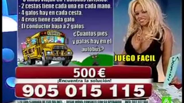 Presentadora Super Tetona En Teletimo Calltv - Ana Lopez, Pamela Anderson Española