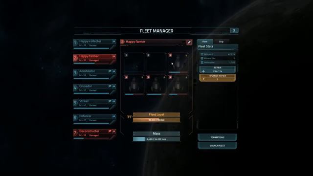 Vega Conflict Vsec 45 with lvl 34 fleet (no commentary, music only) смотреть онлайн