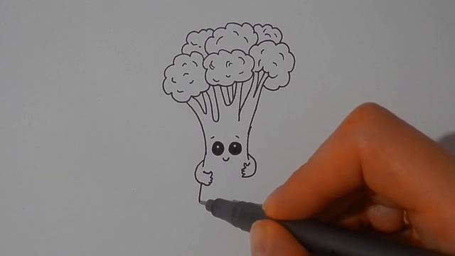 Как нарисовать БРОККОЛИ/1061/How to draw BROCCOLI смотреть онлайн