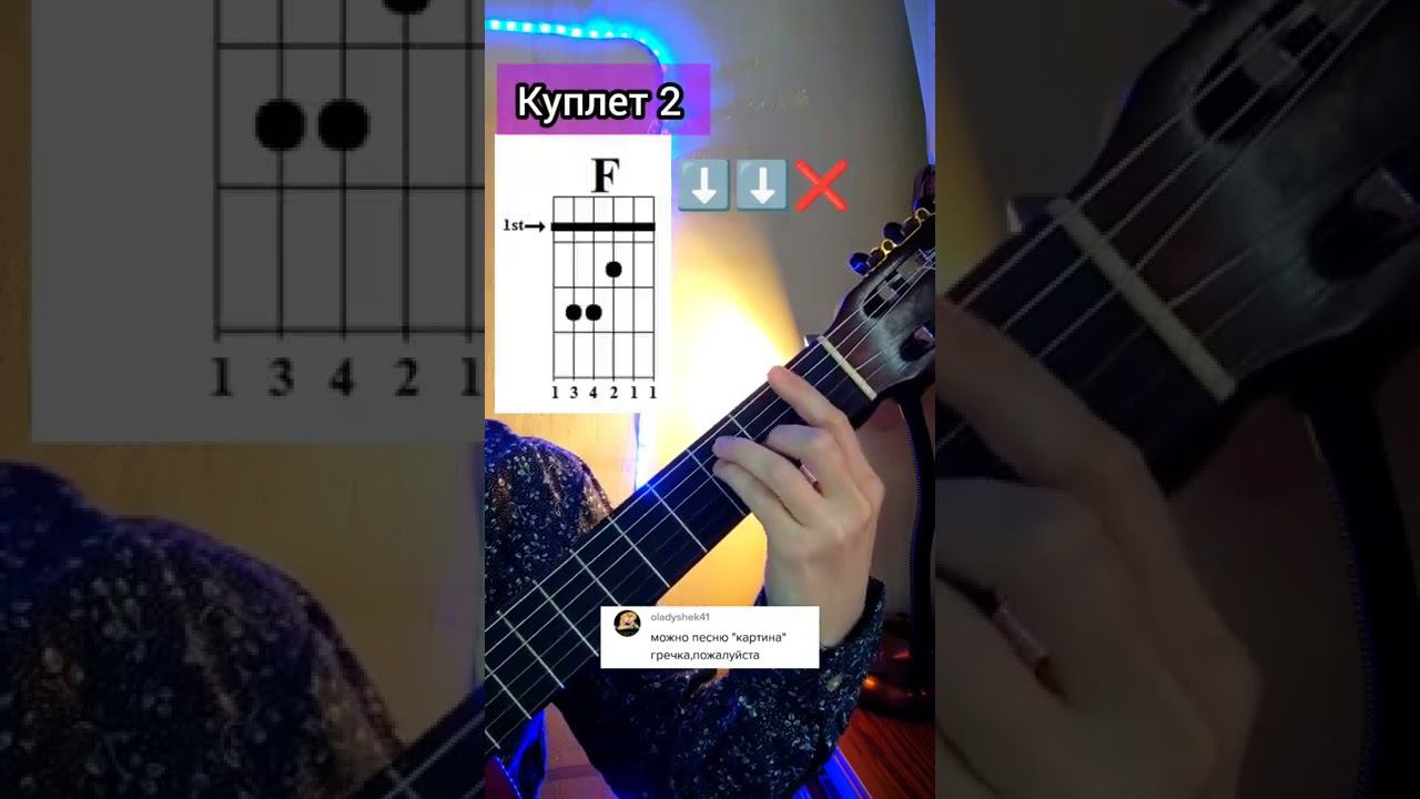 гречка картина разбор на гитаре #shorts смотреть онлайн