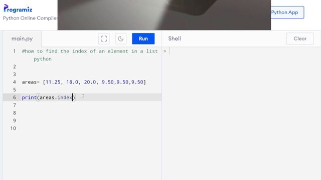 How to find the index of an element in a list python смотреть онлайн