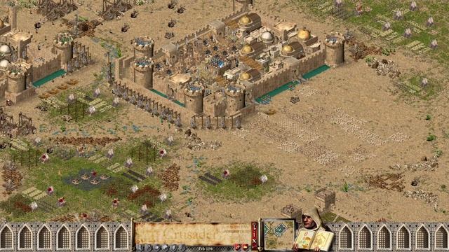 Stronghold Crusader - Spectacular AI Battles #044: Abbot Sheriff 2 Snakes vs. Wazir Nizar 2 Caliphs смотреть онлайн