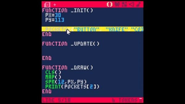 Pico-8 Game Dev 101: Tables/Arrays - Game Development Concepts for Beginners