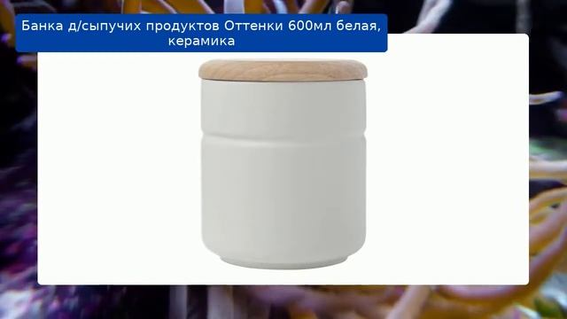 Банка д/сыпучих продуктов Оттенки 600мл белая, керамика обзор смотреть онлайн