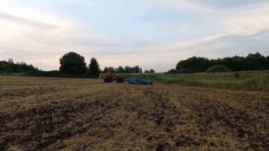 КИРОВЕЦ К-701 в работе с дисковой бороной TIGARBO ADS-6