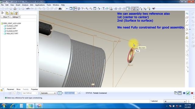 How to do Assembly in proe wildfire 4.0 смотреть онлайн