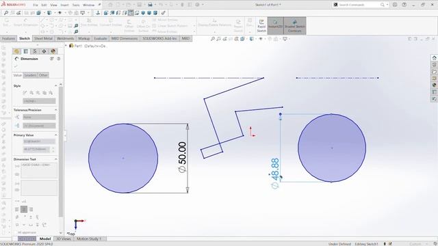 2.1 part-1 Details of 2D sketching || Dimension and sketch tool || Solidwork in Hindi смотреть онлайн