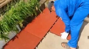 Укладка площадки из резиновой плитки от Садового центра Аллея Нижний Новгород