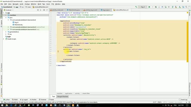 The Activity Must Be Exported Or Contain Intent - Filter
