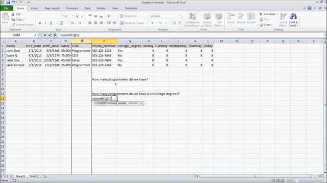 How to use Excel's Countifs Function: Quick Tutorial смотреть онлайн