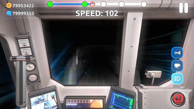 Поездка на метропоезде "Москва 2020", по "Зелёной линии", в игре "Симулятор Поезда Метро". смотреть онлайн