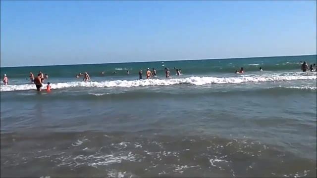 Болгария.Солнечный Берег-Святой Влас.Волны на Черном море.Лето.Пляж,отпуск,поездки,путешествия,отды смотреть онлайн