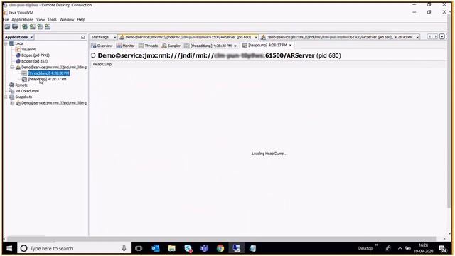 BMC Remedy AR System Server:  How To Collect Thread Dumps, Heap Dumps, And Application Snapshots