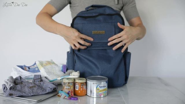 Little Dee Dee Diaper Bag Backpack, Changing Pad, Designer, With Wipe Dispenser