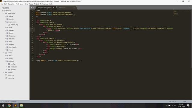 Codeigniter eTicaret Sitesi Ders 10 [ Ürün Ekleme İşlemleri 2.Aşama - Dropzone Resim Yükleme] смотреть онлайн