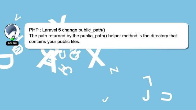 PHP : Laravel 5 change public_path() смотреть онлайн