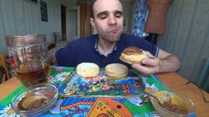 МУКБАНГ АСМР ПИРОЖНОЕ - СМЕТАННИК / CHOCOLATE/ АРАХИСОВАЯ ПАСТА/ ДЕСЕРТ/ EATING ASMR Mukbang #574