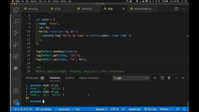 JavaScript ES6 Reflect Object смотреть онлайн