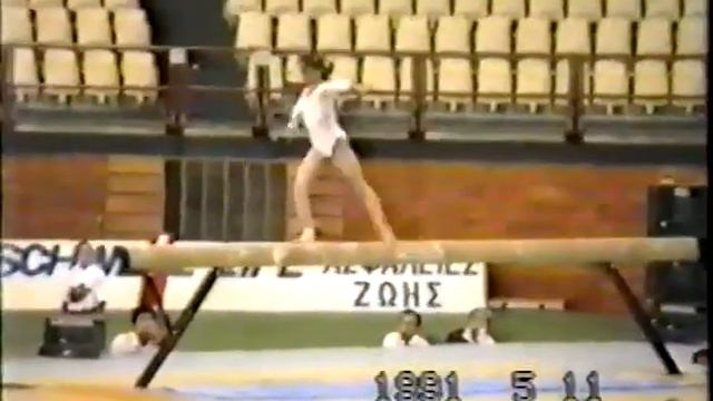 AA 1991 Jr European Championships Silvia Mitova BUL BB 9 787 смотреть онлайн