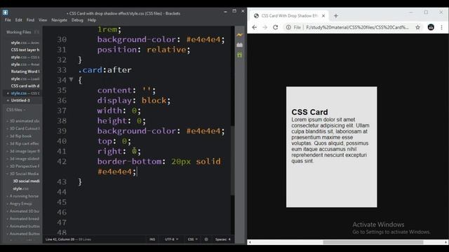 CSS Card With Drop Shadow Effect || HTML5 & CSS3 || Full Tutorial смотреть онлайн
