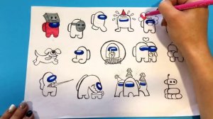 НАКЛЕЙКИ AMONG US СВОИМИ РУКАМИ