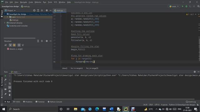 Draw Beautiful stars patterns using Python and Turtle | #turtle #python #developer #ui #programmer смотреть онлайн