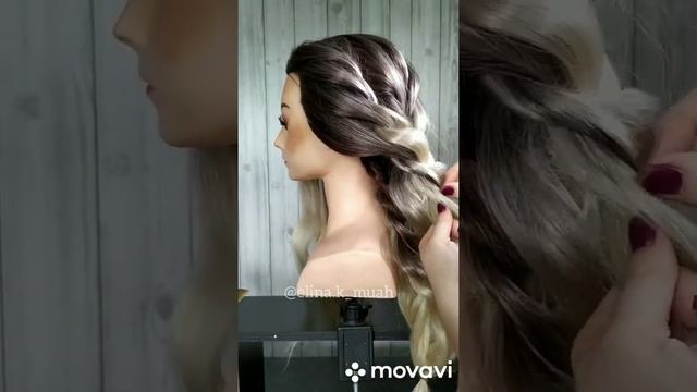 Быстрая прическа на новый год.греческая коса.fast quick hairstyle смотреть онлайн