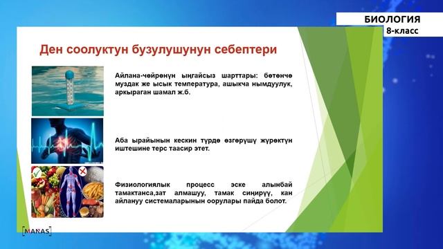 8 класс - КГ - Биология - №1 - Киришүү. Адам организми жөнүндө жалпы түшүнүк