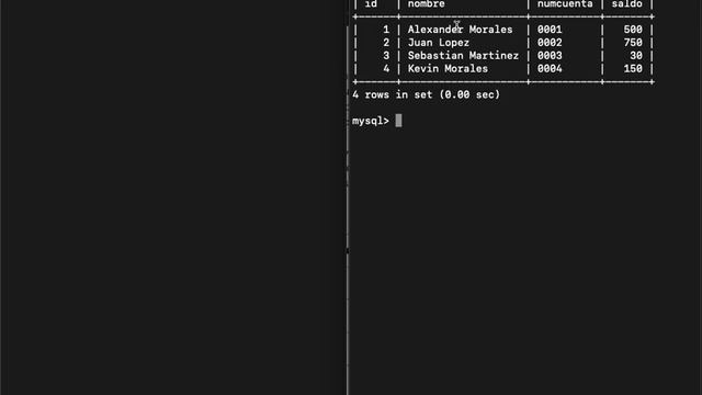 Uso de transacciones en MySQL y bloqueo de tablas. смотреть онлайн