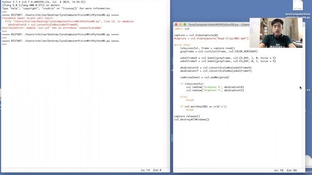 OpenCV with Python! Ep6 Exploring the Sobel Filter! смотреть онлайн
