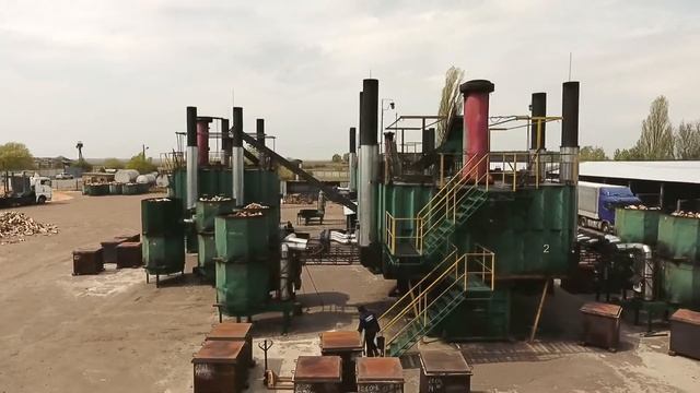 Charcoal production with furnaces ModEco 4-60. Carbon-Trading LLC смотреть онлайн