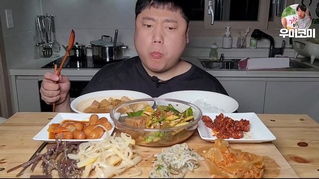 SUB) ?한국 나물 먹방? | 고사리, 숙주나물, 도라지, 소시지 야채볶음, 도토리묵, 묵은지 들기름 볶음 смотреть онлайн