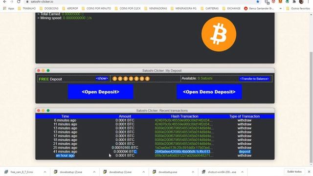 SATOSHI CLICKER GANHE 5000 SATOSHI POR DIA GRÁTIS SEM INVESTIMENTO! VIROU SCAM NÃO INVISTA.