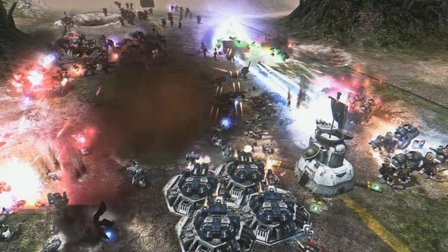 Space Marines vs Daemon Prince & Heretics! - Unification Mod, Warhammer 40K: Dawn of War: Soulstorm смотреть онлайн