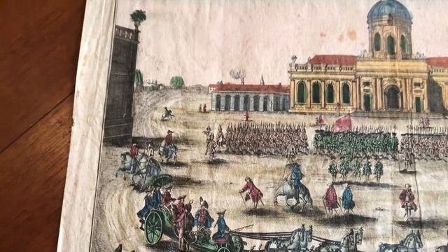 Germany Berlin c. 1770-80 vue d'optique military parade print public display смотреть онлайн
