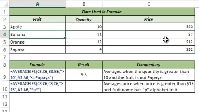 AVERAGEIFS Formula in Excel смотреть онлайн