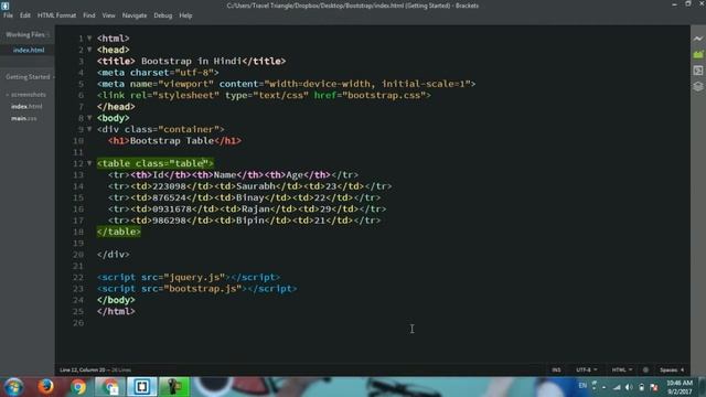 Bootstrap Tutorial in Hindi | Bootstrap Tables in Hindi смотреть онлайн