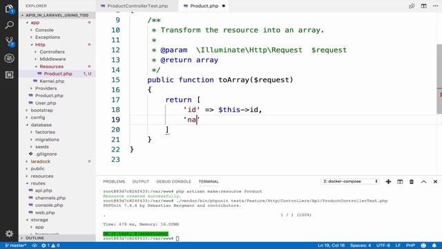 APIs in Laravel Using TDD - Store Switching to API Resources смотреть онлайн