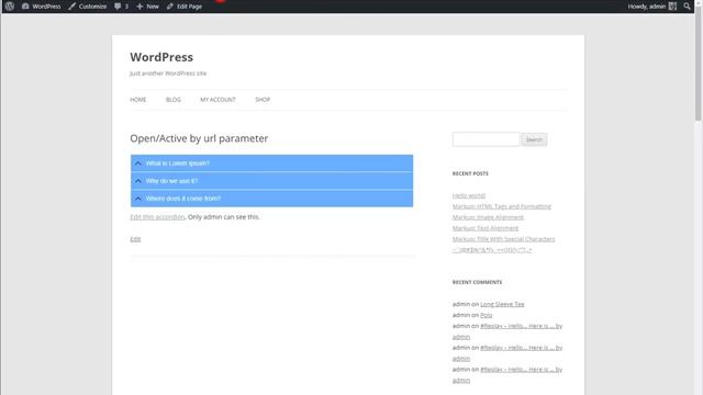 FAQ plugin WordPress - open active on url parameter смотреть онлайн