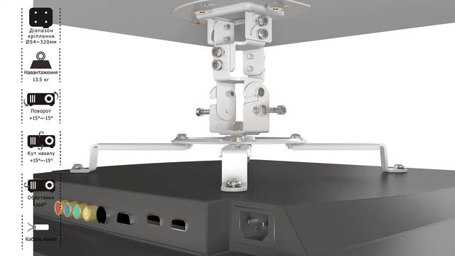 Кронштейн для проектора на потолок Brateck PRB-18F смотреть онлайн